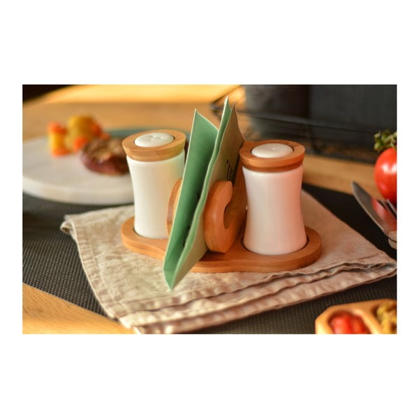 Slánka a pepřenka s bambusovým podnosem Bambum Chava-image-1