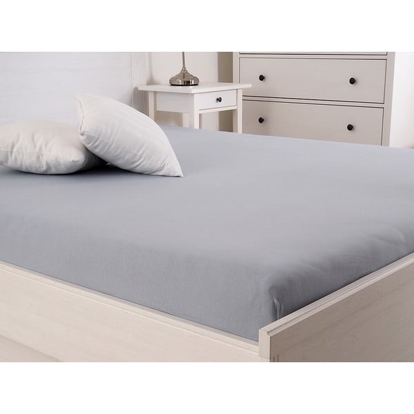 Šedé napínací prostěradlo 160x200 cm – B.E.S.-image-1