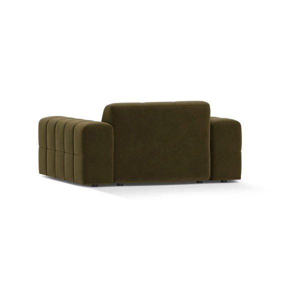 Khaki sametové křeslo Chicago – Cosmopolitan Design-image-2