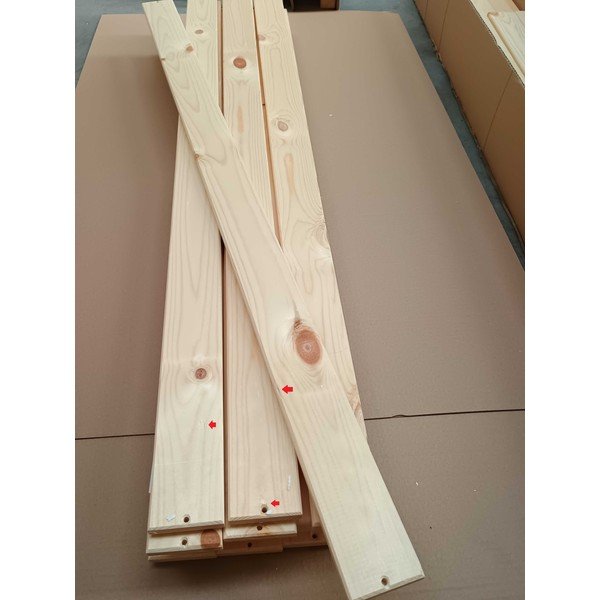 Jednolůžková postel z borovicového dřeva bez čela s roštem 120x200 cm v přírodní barvě Kanso - II. jakost – Karup-image-3