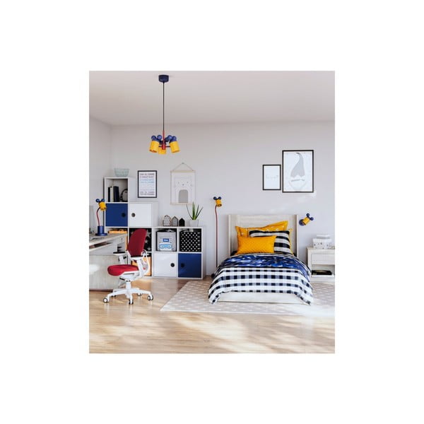 Modré dětské svítidlo s kovovým stínidlem ø 30 cm Mouse II – GTV-image-2