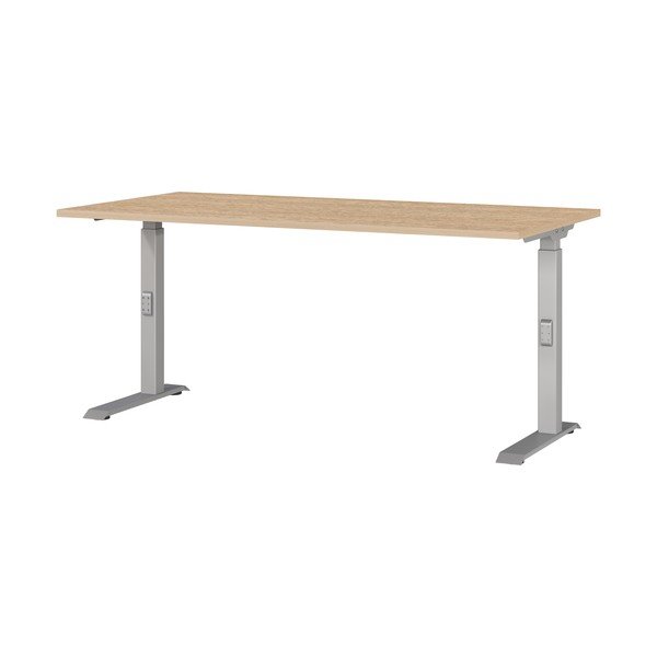 Polohovací pracovní stůl s deskou v dubovém dekoru 80x160 cm Downey – Germania