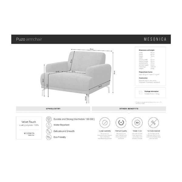 Modré sametove křeslo MESONICA Puzo-image-4