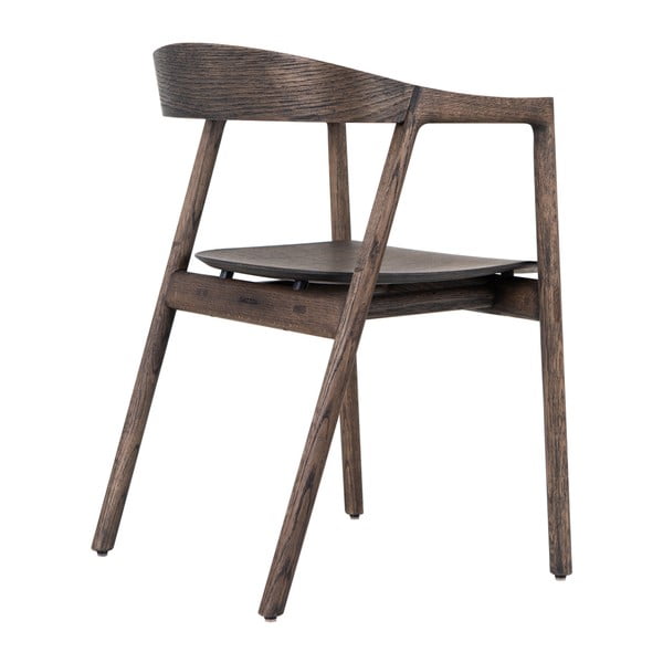 Hnědá jídelní židle z dubového dřeva Muna – Gazzda-image-4