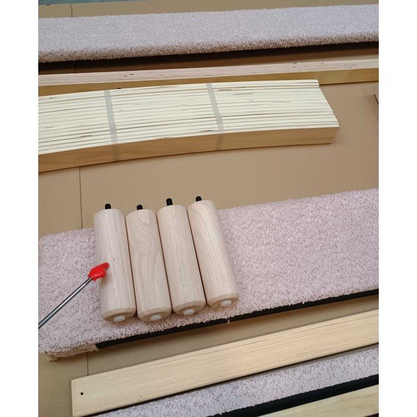 Růžová čalouněná dětská postel s roštem 140x200 cm MOON - II. jakost – Vipack-image-3