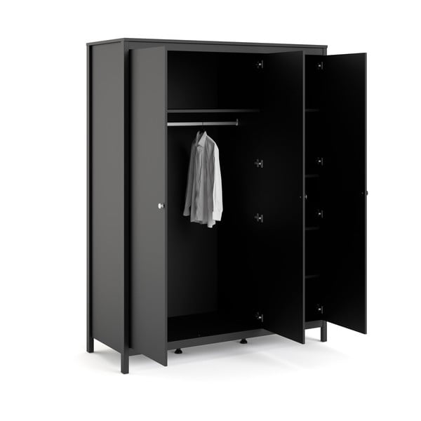 Černá šatní skříň 150x199 cm Madrid – Tvilum-image-3