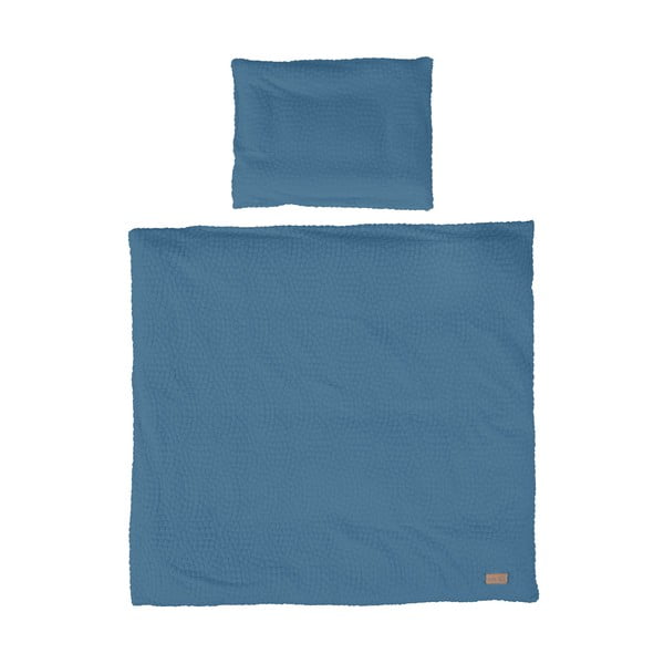 Modré dětské povlečení do postýlky 80x80 cm Seashells – Roba