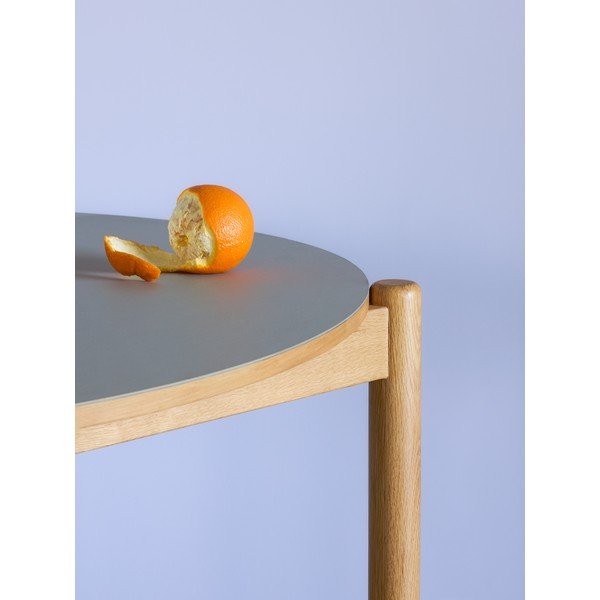 Kulatý jídelní stůl z dubového dřeva ø 115 cm Oblique – Hübsch-image-2