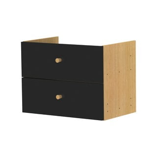 Černá komponenta se zásuvkami 43x33 cm Z Cube - Tenzo