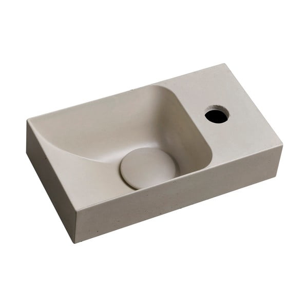 Světle šedé betonové umývátko 31x17 cm Piccolino – Sapho