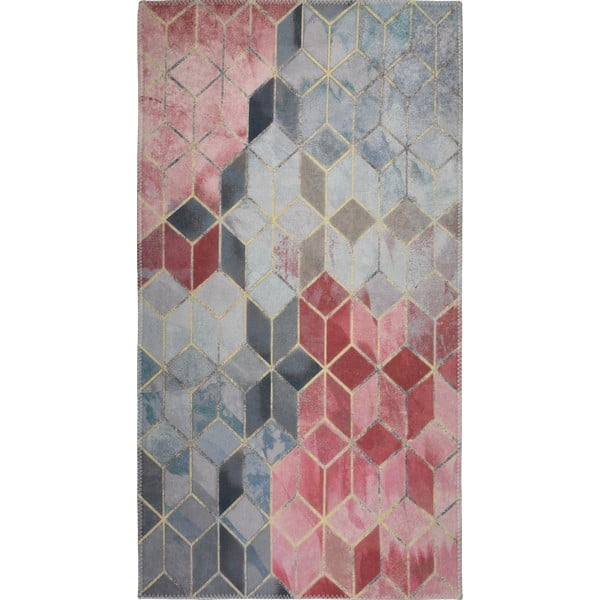 Světle růžovo-šedý pratelný koberec 50x80 cm – Vitaus