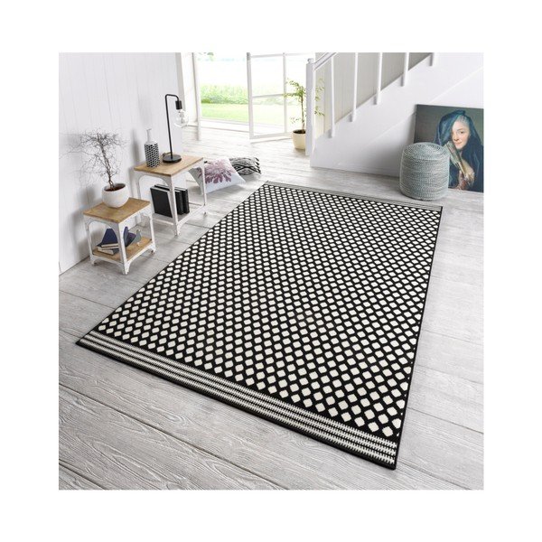 Černo-bílý koberec Zala Living Spot, 70 x 140 cm-image-3