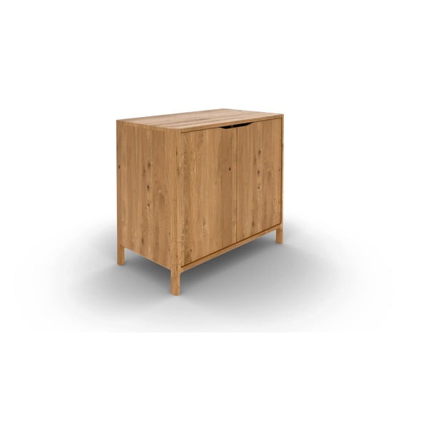 Skříňka z dubového dřeva v přírodní barvě 95x80 cm Twig – The Beds-image-2