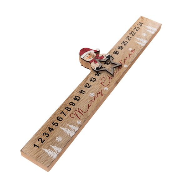 Adventní kalendář ze dřeva Dakls, délka 40 cm