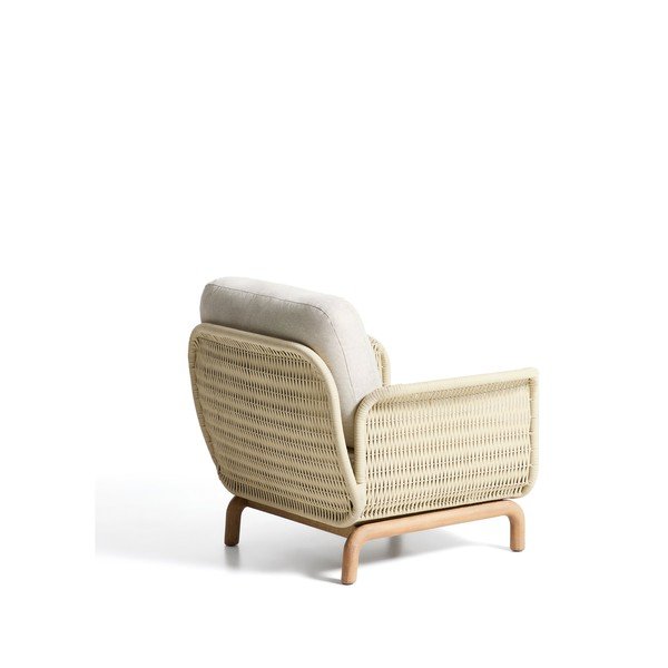Béžové/krémové polstrované zahradní křeslo Alipa – Kave Home-image-4