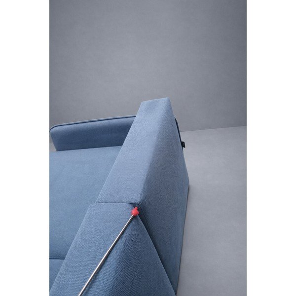 Modrá rozkládací/s úložným prostorem rohová pohovka (levý roh/s lenoškou) Nanea - II. jakost – Makamii-image-4