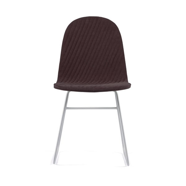 Hnědá židle s kovovými nohami IKER Mannequin V Stripe