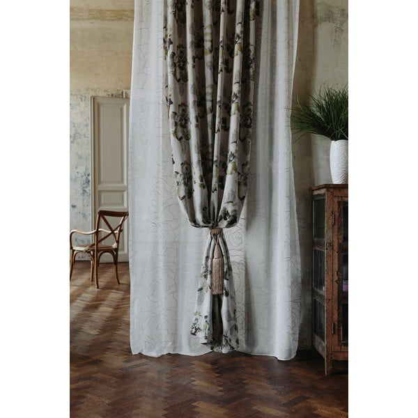 Bílo-šedá záclona 140x245 cm Amanda – Mendola Fabrics-image-4