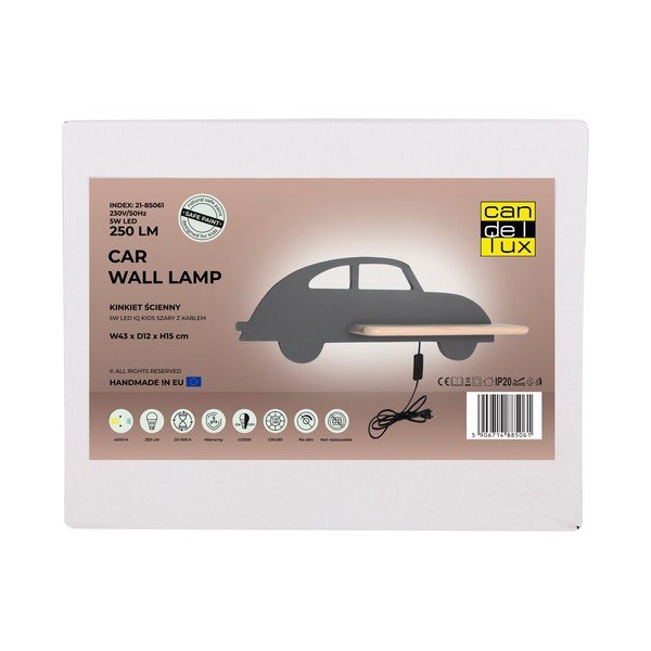 Šedé dětské svítidlo Car – Candellux Lighting-image-2