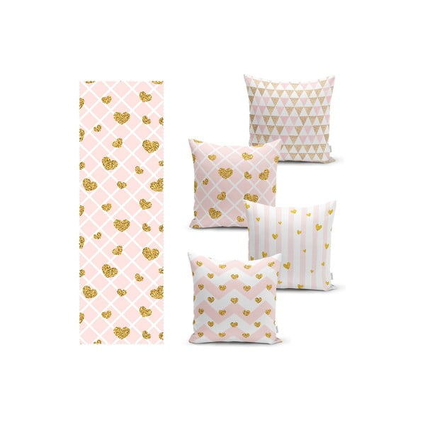Set povlaků na polštář a běhounu 5 ks – Mila Home