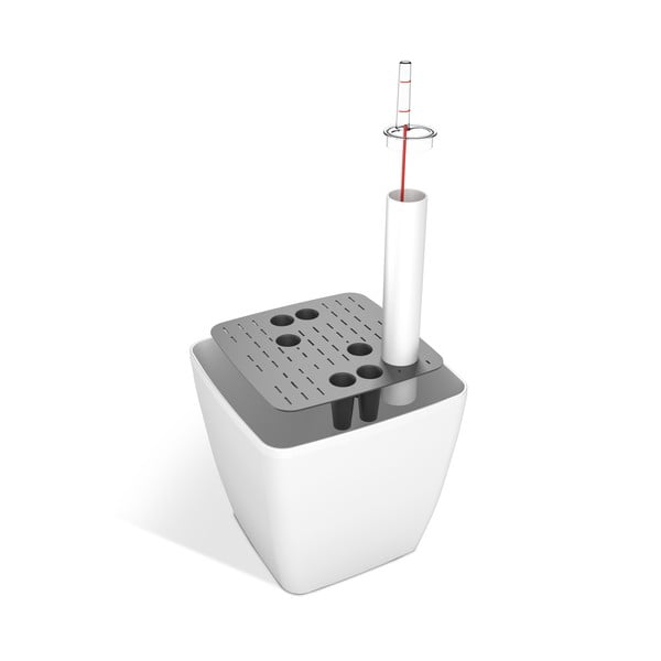 Antracitově šedý samozavlažovací květináč Flower Lover Quadrato, 18 x 18 cm-image-3