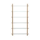 Skleněný modulární policový systém v přírodní barvě 110x202x30,5 cm Sitra – Kave Home
