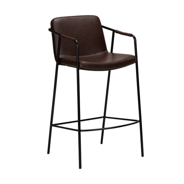 Tmavě hnědá barová židle z imitace kůže DAN-FORM Denmark Boto, výška 105 cm