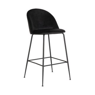 Černé sametové barové židle v sadě 2 ks 108 cm Lausanne – House Nordic