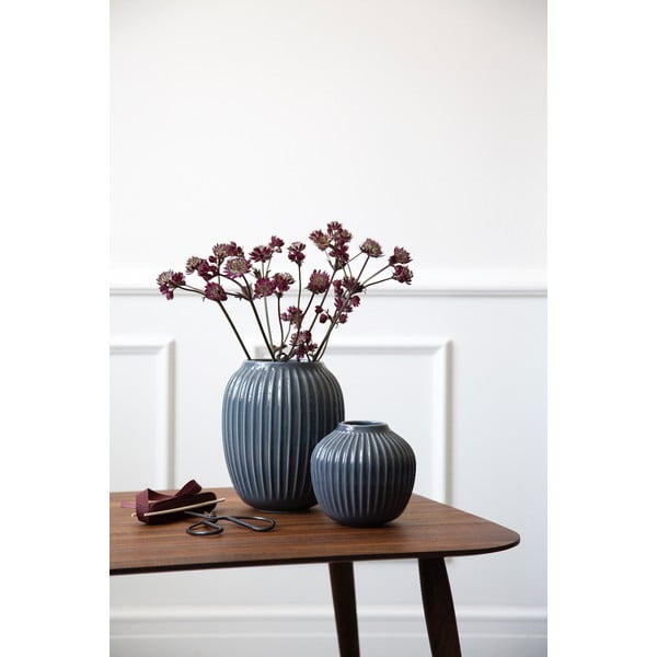 Antracitová kameninová váza Kähler Design Hammershoi, ⌀ 16,5 cm-image-1