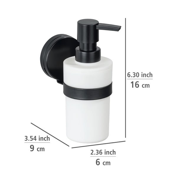 Černo-bílý nástěnný dávkovač mýdla Wenko Static-Loc® Plus-image-3