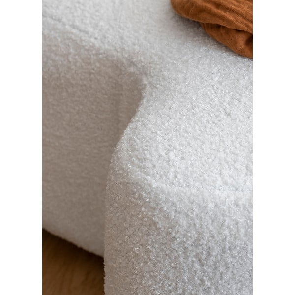 Bílý taburet z textilie bouclé Miuf – Miuform-image-4