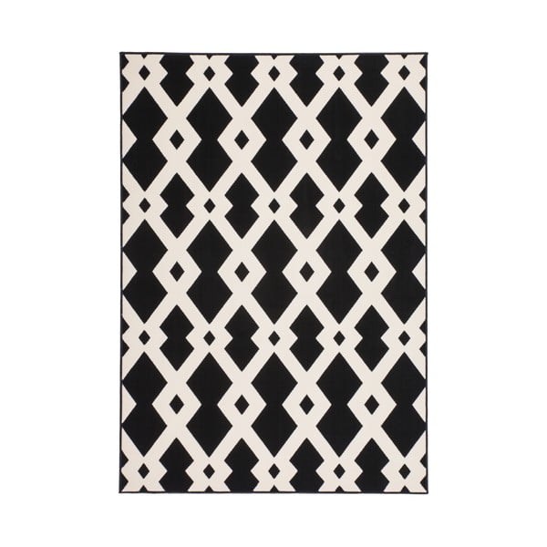 Černo-bílý koberec Kayoom Stella 100 Black, 120 x 170 cm