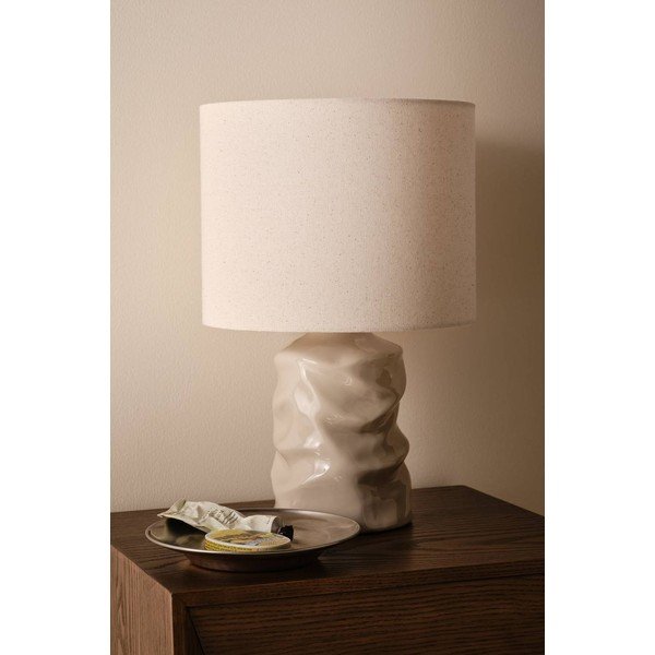 Šedá keramická stolní lampa (výška 40 cm) Milera – Jotex-image-2