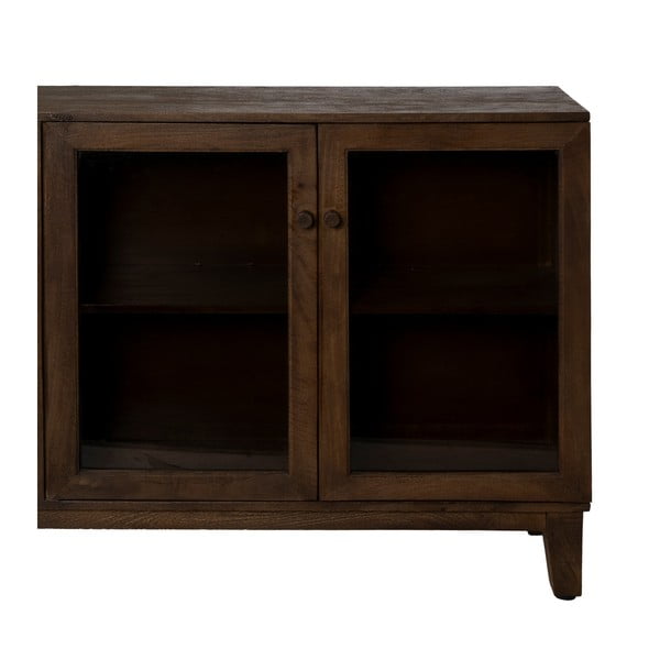 Hnědá vitrína z mangového dřeva 180x87x35 cm Ravi – Ixia-image-4