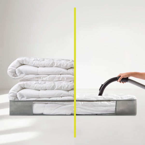 Vakuový plastový úložný box pod postel 105x45x15 cm – Homéa