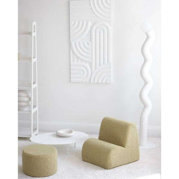 Zelené dětské křesílko z textilie bouclé Cloud – Wigiwama-image-4