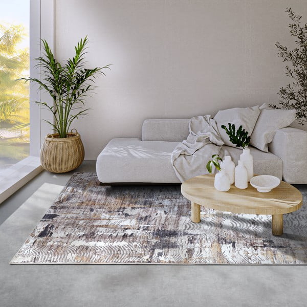 Světle šedý koberec 200x290 cm Malard Anthracite Gold – Elle Decoration-image-1