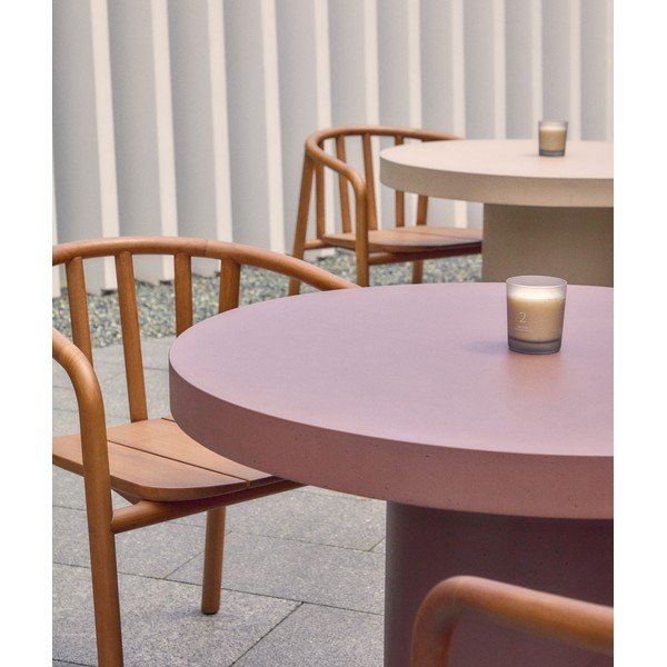 Betonový kulatý zahradní jídelní stůl ø 90 cm Aiguablava – Kave Home-image-1