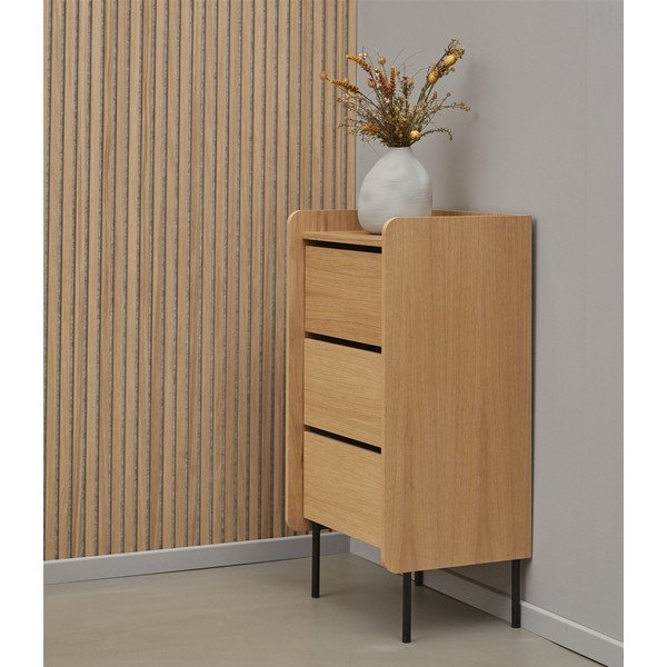 Vysoká komoda v dekoru dubu v přírodní barvě 60x108,5 cm Wrap – Bonami Selection-image-1