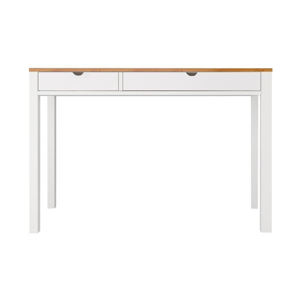 Bílo-hnědý pracovní stůl z borovicového dřeva Støraa Gava, délka 120 cm-image-2