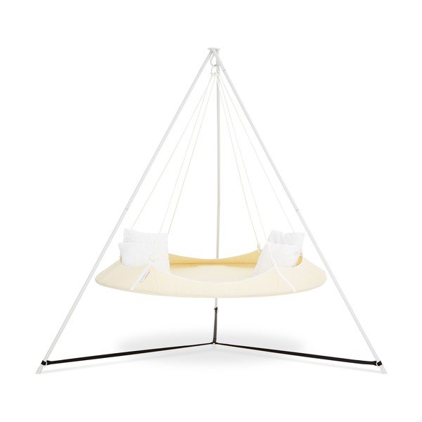 Krémová zahradní houpačka se stojanem – Hangout Pod-image-1