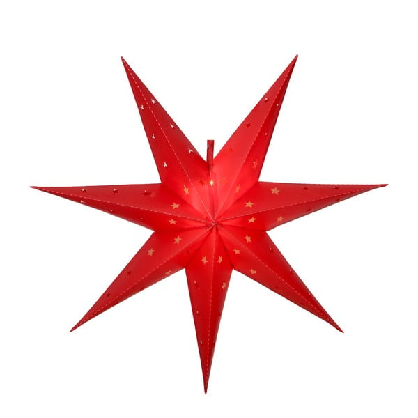 Červená venkovní svítící LED dekorace Best Season Star, 45 cm 