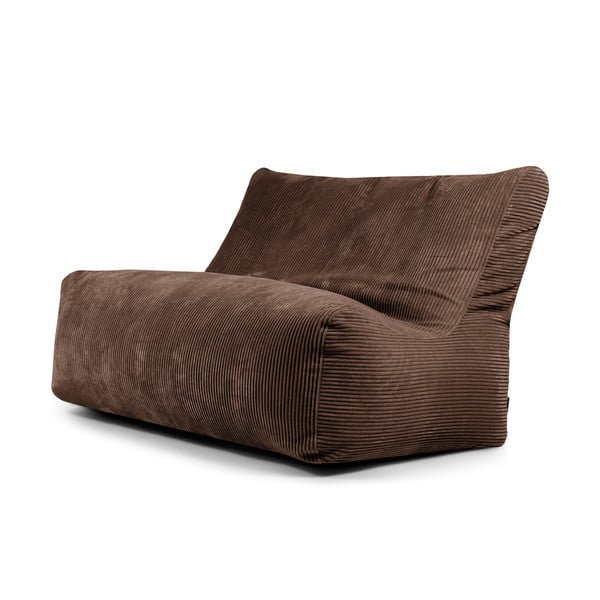 Tmavě hnědý manšestrový sedací vak Sofa Seat Lounge – SLOWDOWN