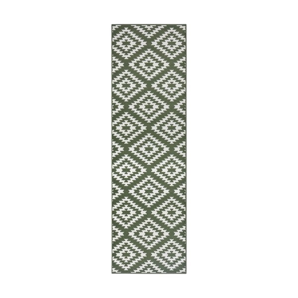 Zelený koberec běhoun 350x80 cm Nordic - Hanse Home