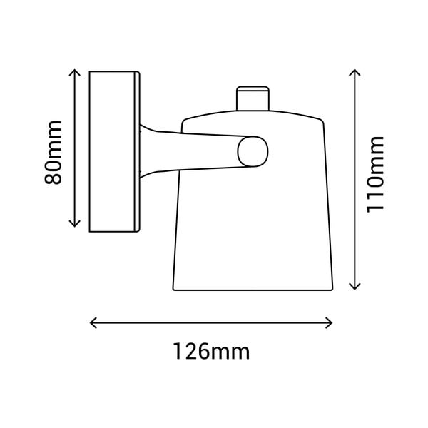 Bílé nástěnné svítidlo SULION Ibai, výška 11 cm-image-3