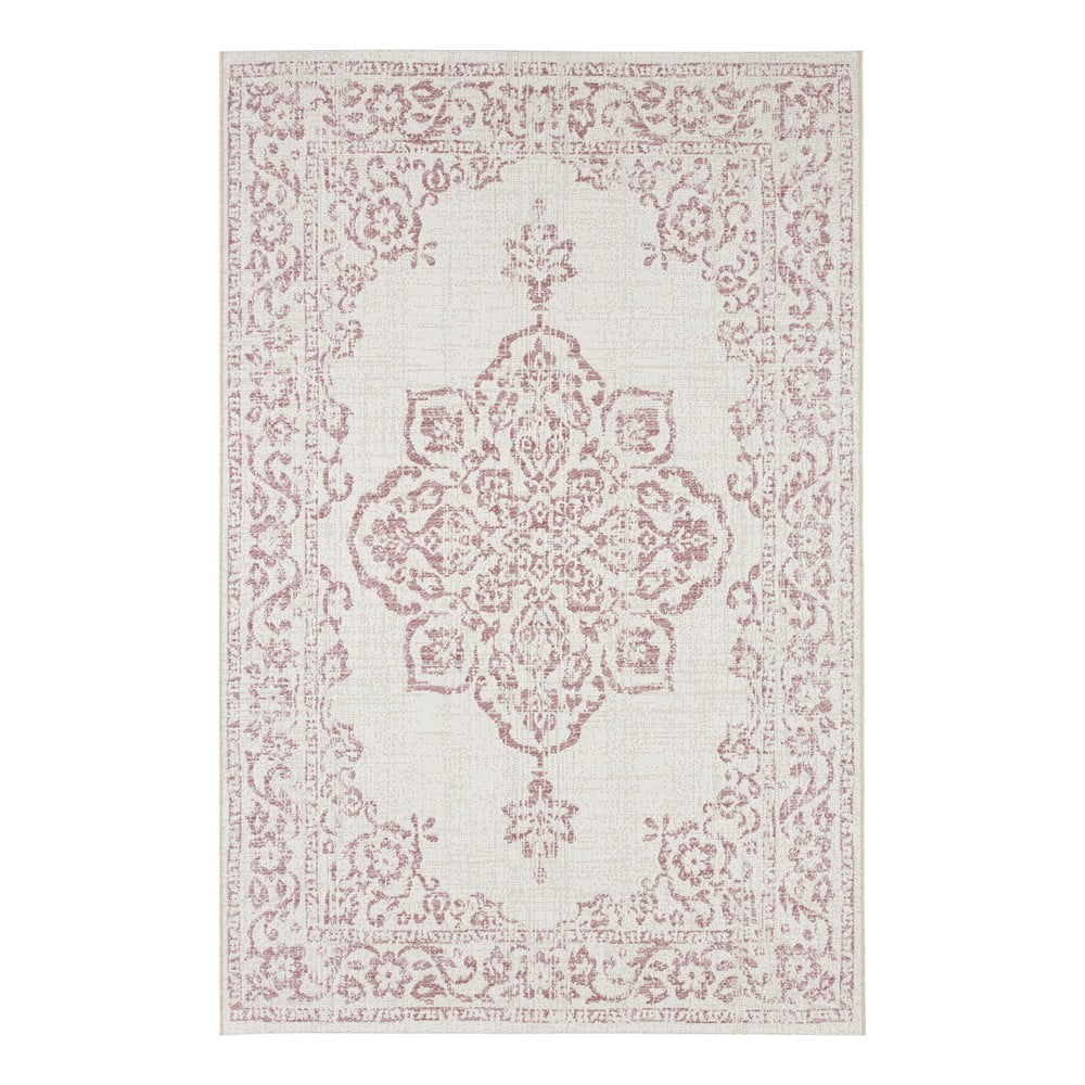 Červeno-krémový venkovní koberec NORTHRUGS Tilos, 160 x 230 cm