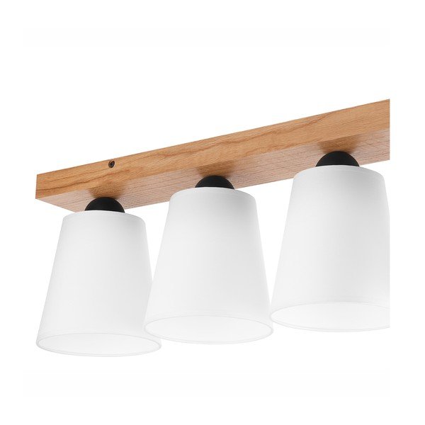 Bílé stropní svítidlo s textilním stínidlem ø 15 cm Lula – LAMKUR-image-4
