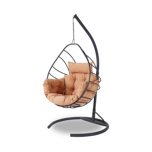 Oranžovo-šedé závěsné zahradní křeslo Anka – Floriane Garden-image-2