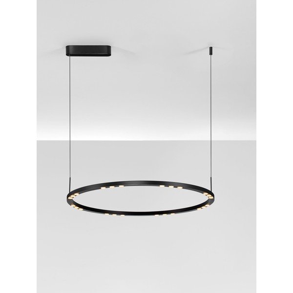 Matně černé hliníkové LED stmívatelné závěsné svítidlo ø 80 cm Lunette – Nova Luce-image-4