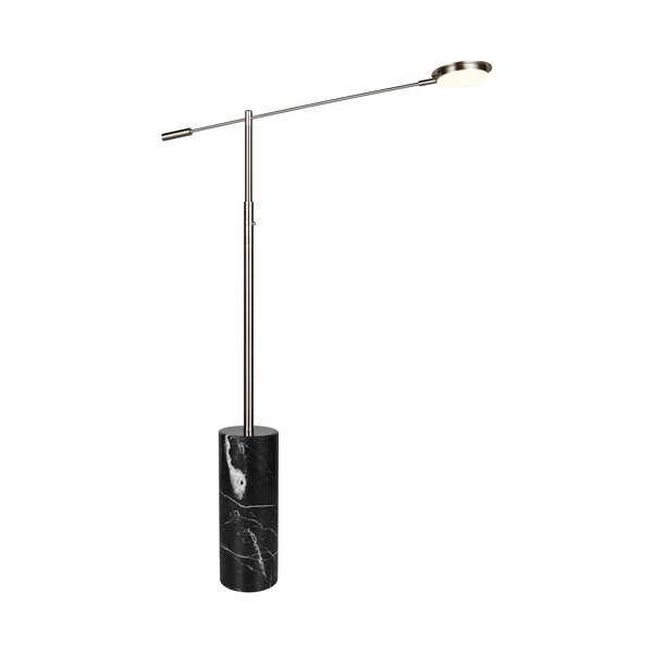 Černá/ve stříbrné barvě LED stojací lampa (výška 145 cm) Fiore – Trio Select